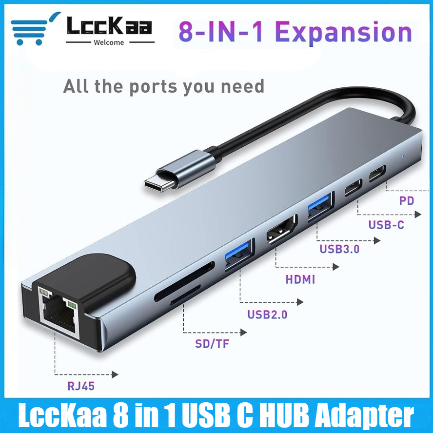 Usb Hub 7 Port - ฮับ USB C 8/7 in 1