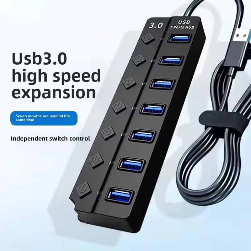 Usb Hub 7 Port - อะแดปเตอร์จ่ายไฟ USB 3.0 ฮับแยกพอร์ต USB 4/7