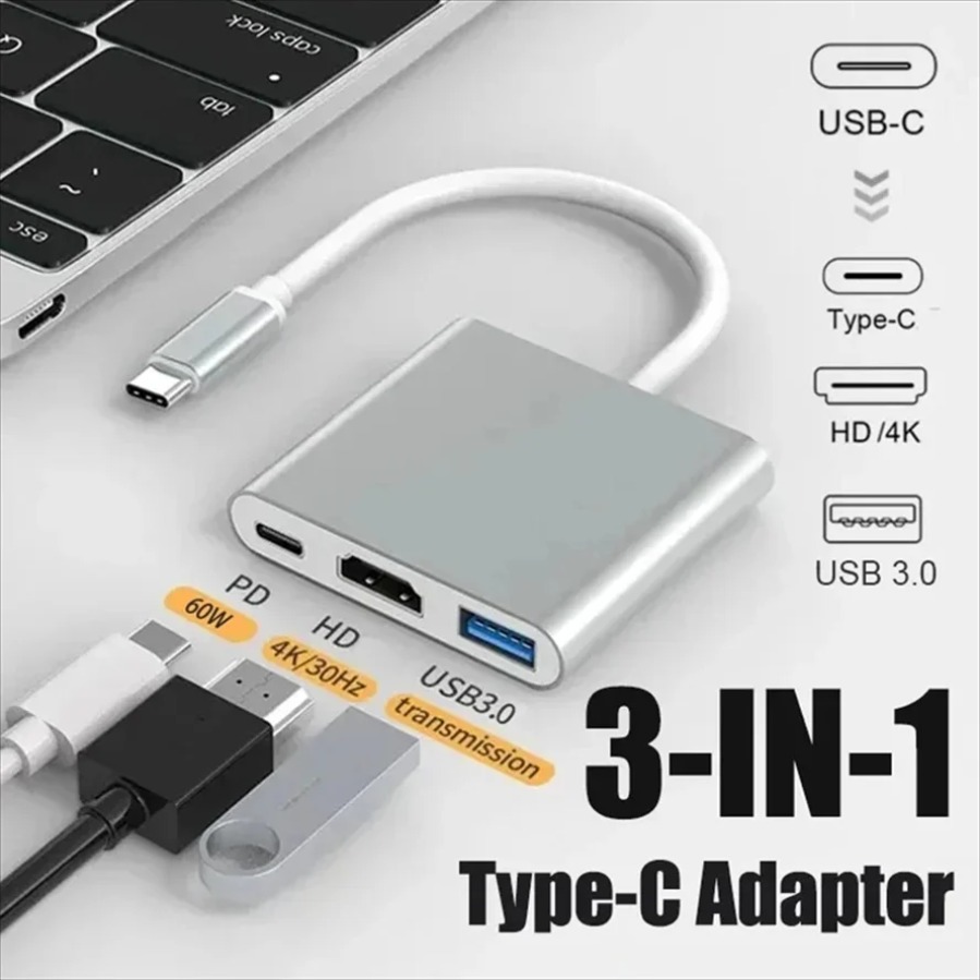 3-in-1 USB 3.0 Hub USB-C ถึง H - Usb Hub 7 Port บทวิจารณ์และราคา