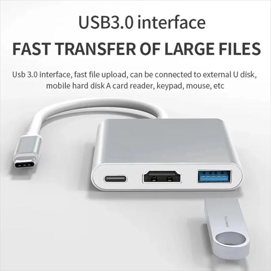 3-in-1 USB 3.0 Hub USB-C ถึง H - Usb Hub 7 Port บทวิจารณ์และราคา