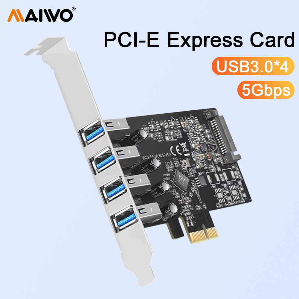 การ์ดขยาย MAIWO USB 3.0 PCI-E  - Usb Hub 7 Port บทวิจารณ์และราคา