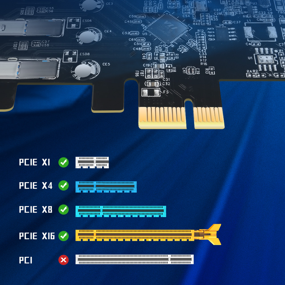 การ์ดขยาย MAIWO USB 3.0 PCI-E  - Usb Hub 7 Port บทวิจารณ์และราคา