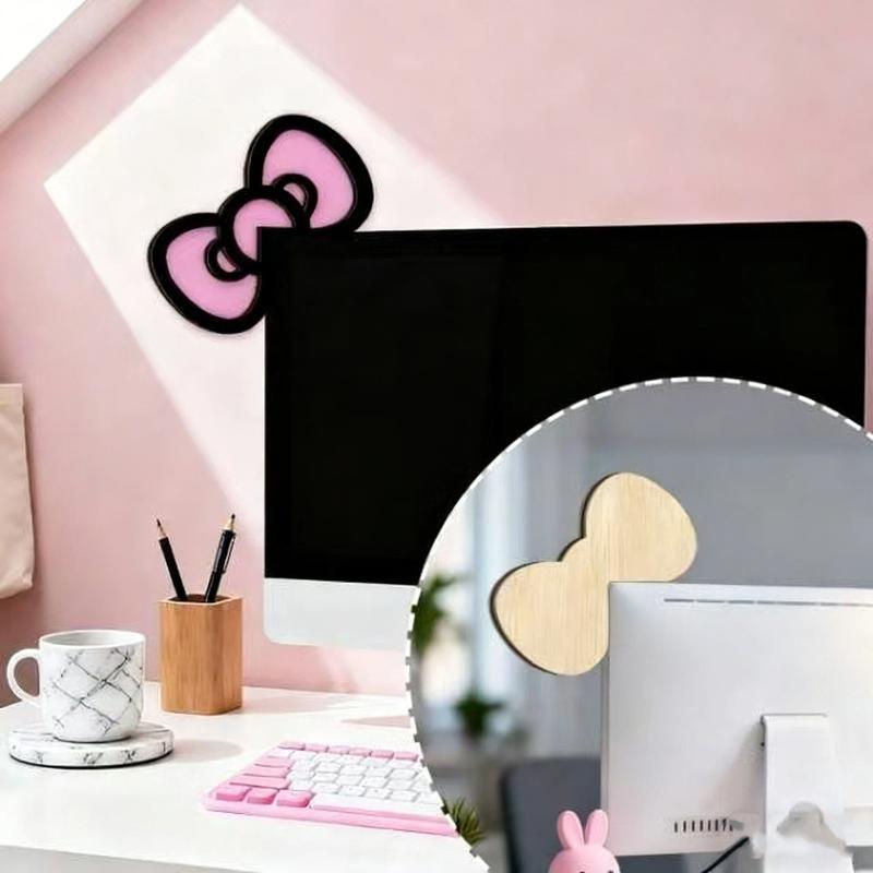 โบว์ไม้ตกแต่งหน้าจอ 1/2 ชิ้น น - Tech Accessories For Desk บทวิจารณ์และราคา