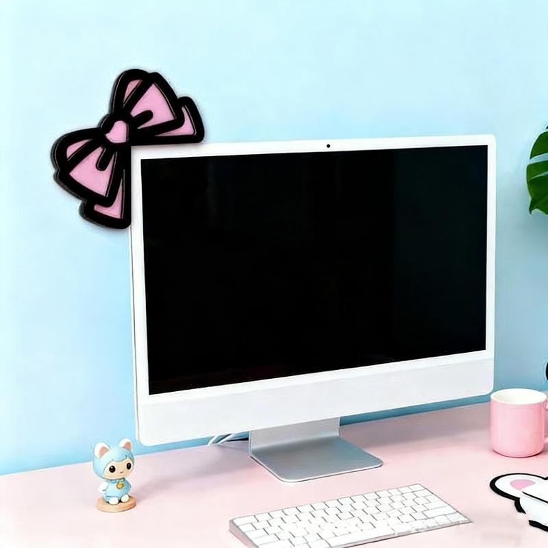 โบว์ไม้ตกแต่งหน้าจอ 1/2 ชิ้น น - Tech Accessories For Desk บทวิจารณ์และราคา