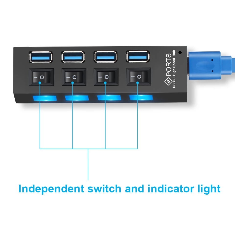 USB 3.0 Hub 5Gbps ความเร็วสูง  - Usb Hub 7 Port บทวิจารณ์และราคา