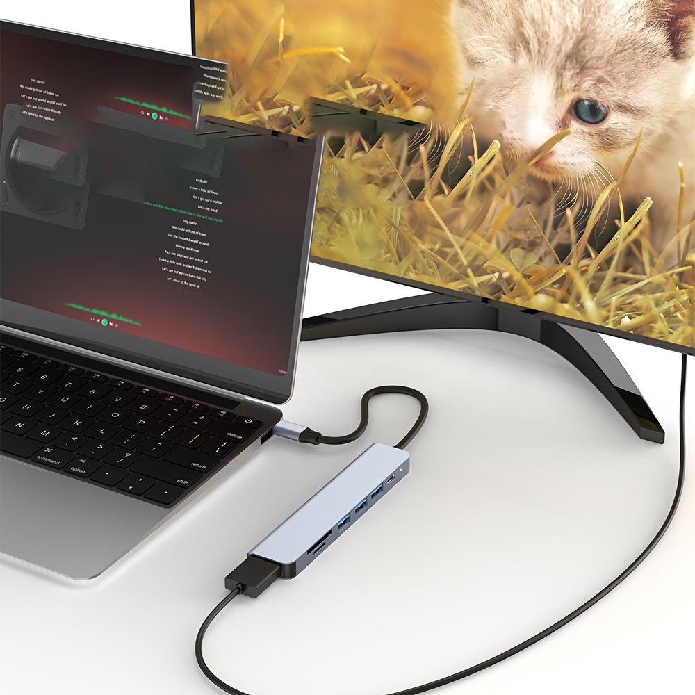 ฮับ USB C 7 in 1 รองรับ HDMI 4 - Usb Hub 7 Port บทวิจารณ์และราคา