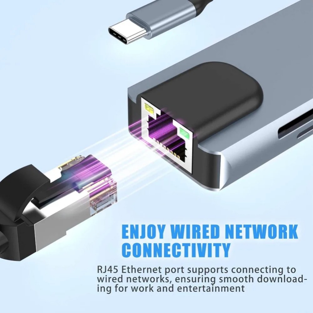 ฮับ USB C 8/7 in 1 อะแดปเตอร์  - Usb Hub 7 Port บทวิจารณ์และราคา