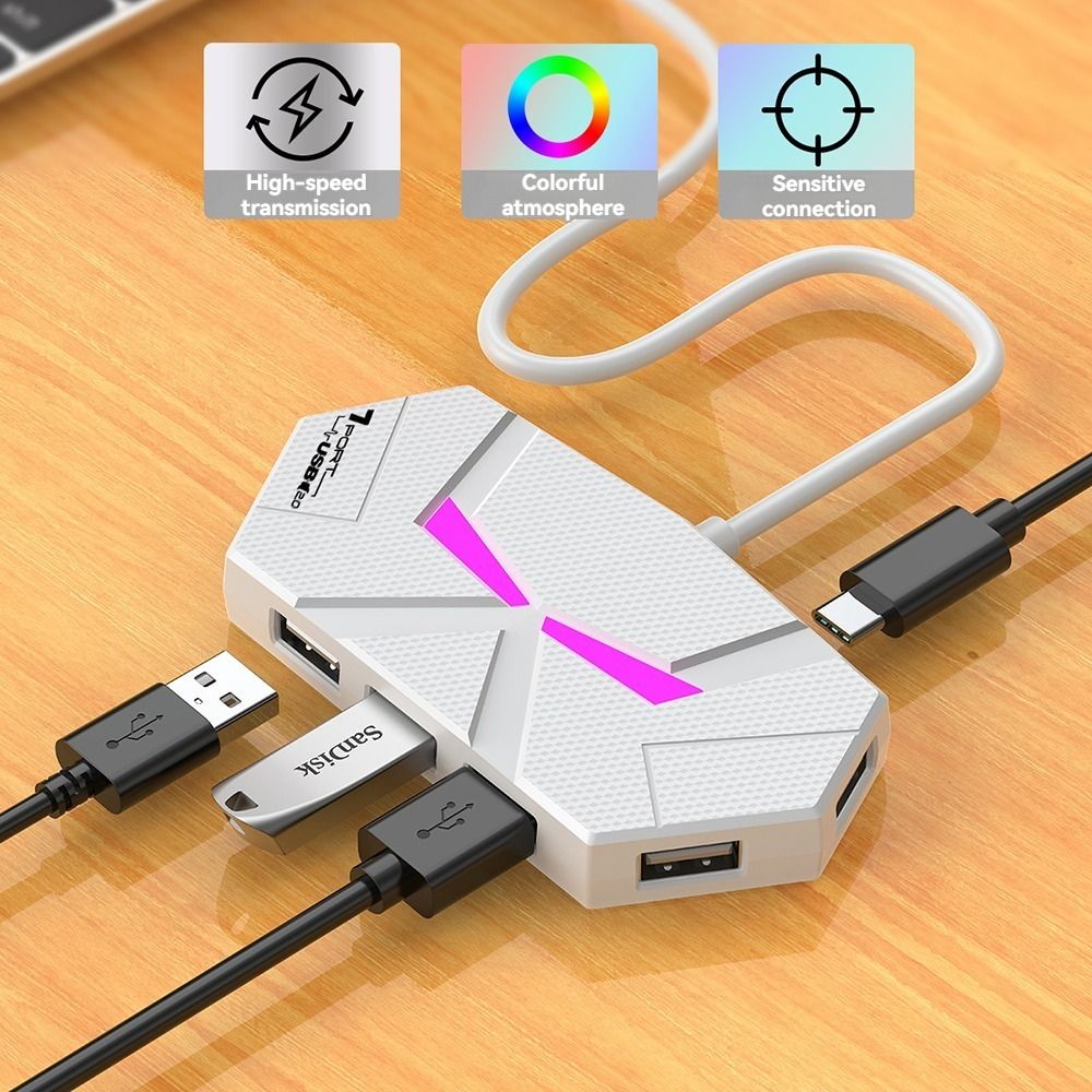 4/7 พอร์ตแท่นเชื่อมต่อ USB ประ - Usb Hub 7 Port บทวิจารณ์และราคา