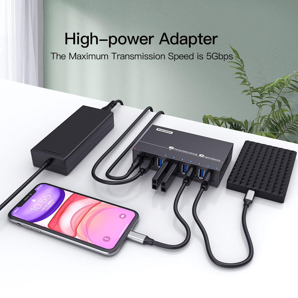 A173 7 พอร์ต USB3.0 ฮับอุตสาหก - Usb Hub 7 Port บทวิจารณ์และราคา