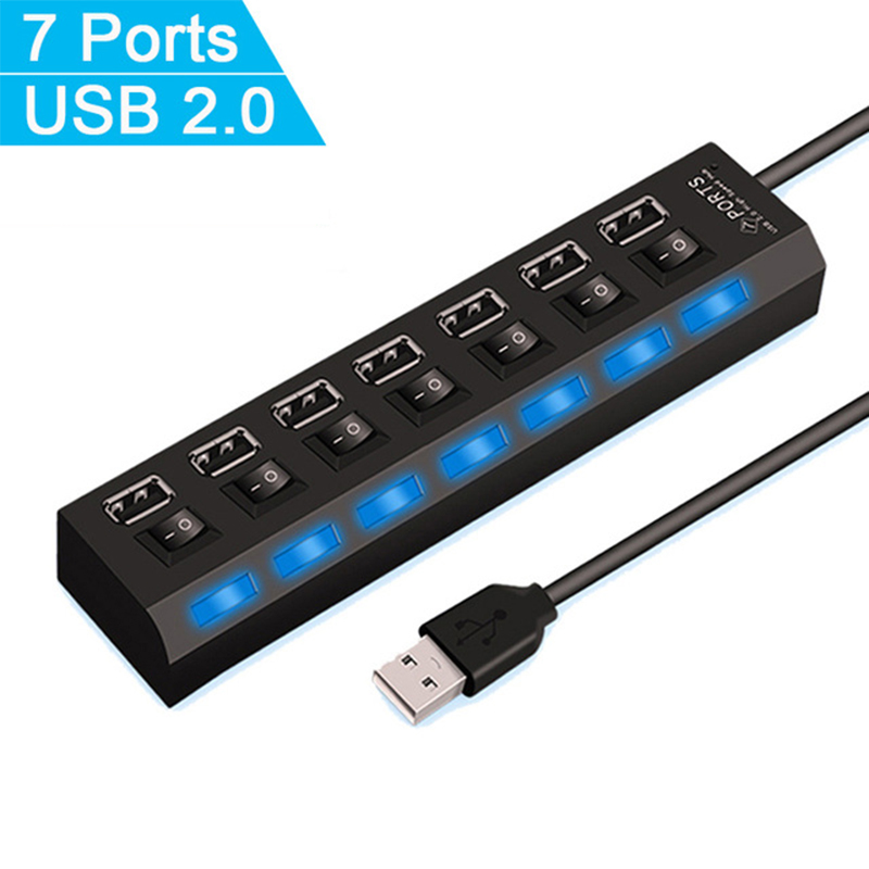 7 พอร์ตยูเอสบี 2.0 ฮับสปลิตเตอ - Usb Hub 7 Port บทวิจารณ์และราคา